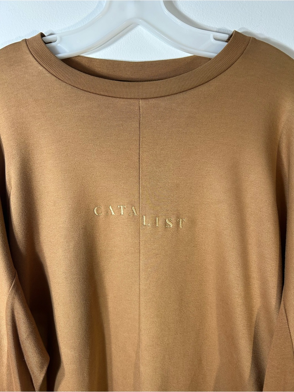 CVTVLIST CTLS Split Logo Long Sleeve Shirt Brown 21FW0302 Size 46